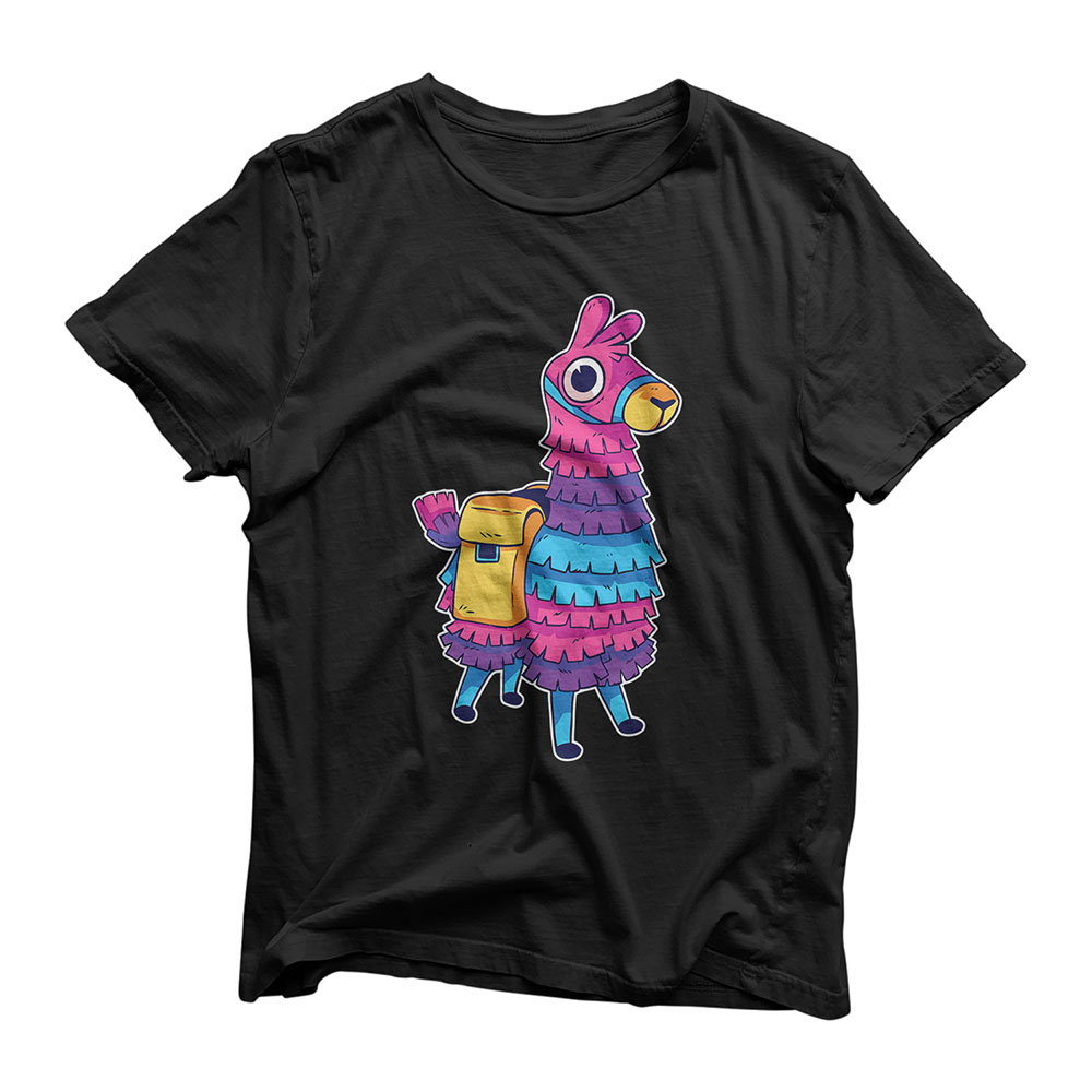 Funny Loot Llama Pinata With Yellow Saddlebag T-Shirt