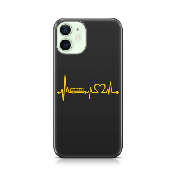 Funny School Bus Driver Gift | School Bus Heartbeat Phone Case