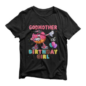 Godmother of the Birthday Girl Shirts Donut Dab Birthday T-Shirt