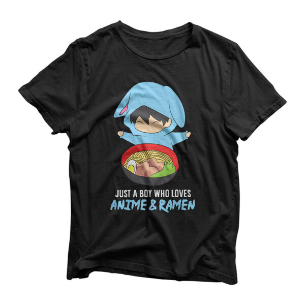 Just a Boy Who Loves Anime And Ramen Funny Anime T-Shirt