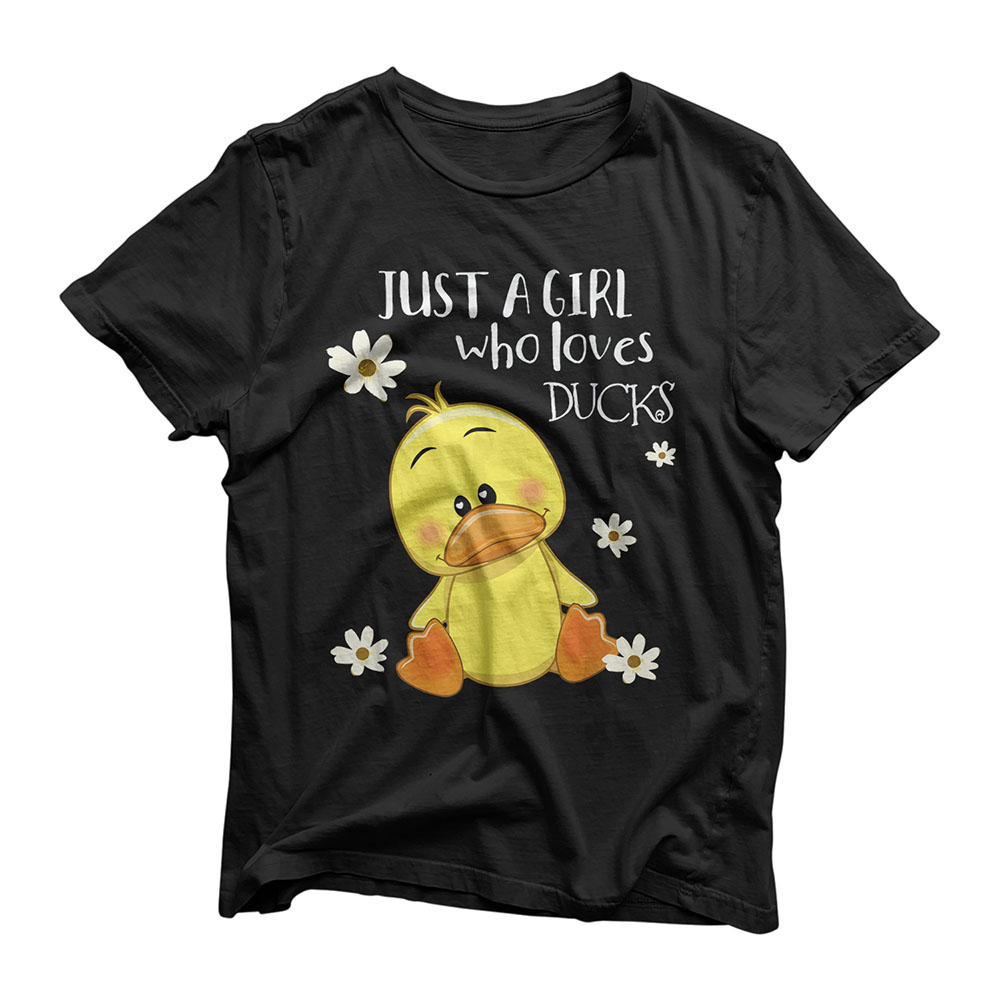 Just a Girl Who Loves Ducks - Cute Duck Lover Owner Gift T-Shirt