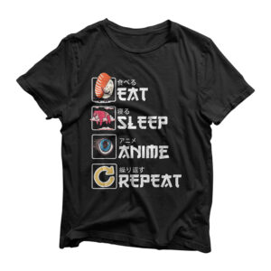 Kawaii Manga Gift - Eat Sleep Anime Repeat - Cute Anime T-Shirt