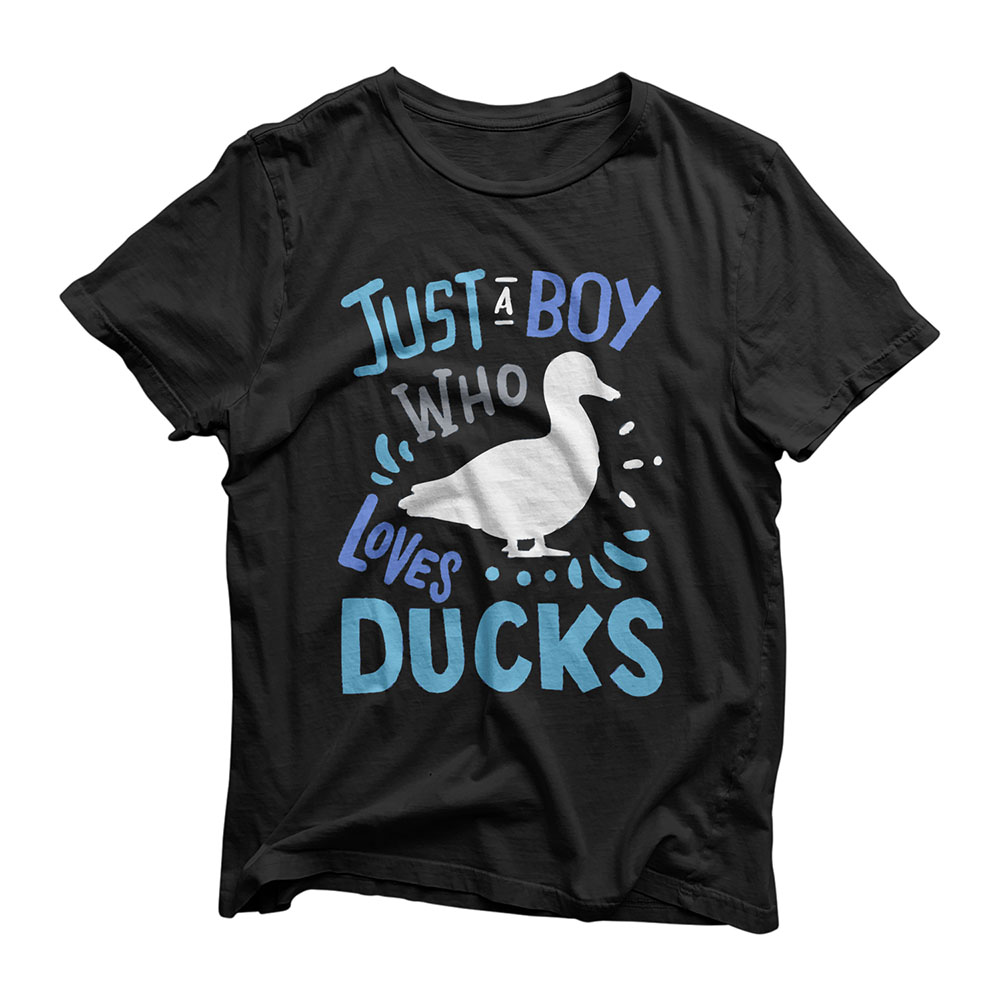 Kids Duck Just A Boy Who Loves Ducks Gift T-Shirt