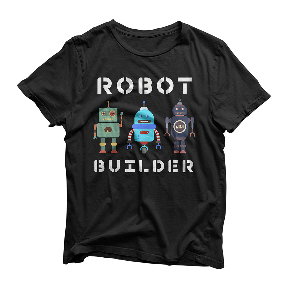 Kids I build Robots Gift All Ages Kids Girls Boys Robot Kit T-Shirt