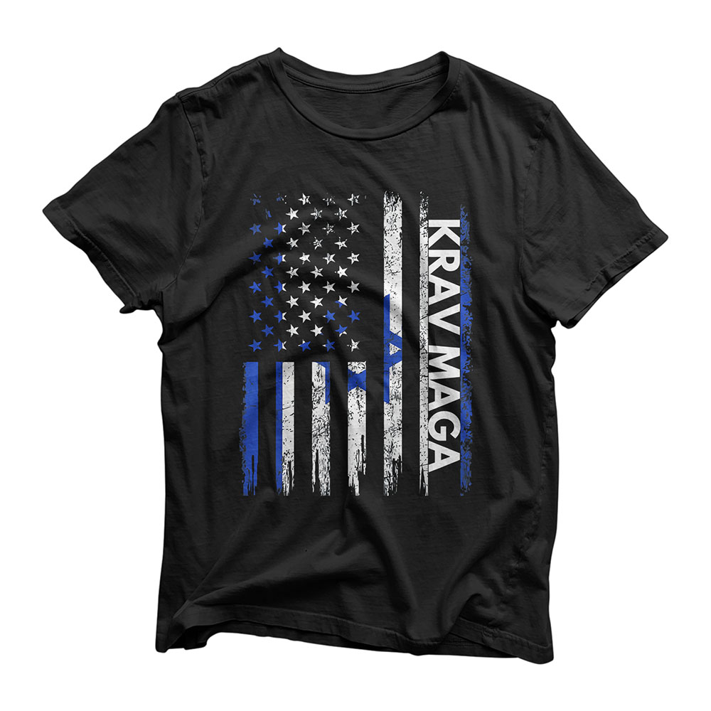 Krav Maga Shirt Martial Arts Gifts Training Israeli Flag T-Shirt