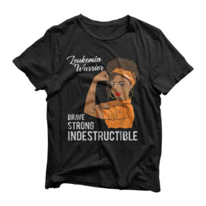 Leukemia Warrior Indestructible Cancer Survivor Awareness T-Shirt