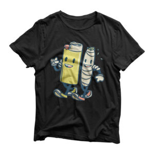 Lighter Joint Friends 420 Smoking Weed Cannabis Marijuana T-Shirt