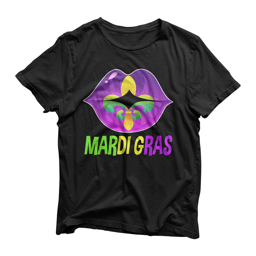 Mardi Gras T shirt Gift for Men Women Kids Costumes Beads T-Shirt