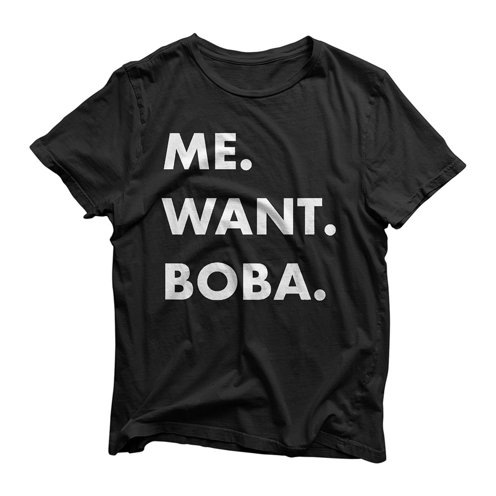 Me Want Boba Milk Tea Funny Asian Drink T-Shirt