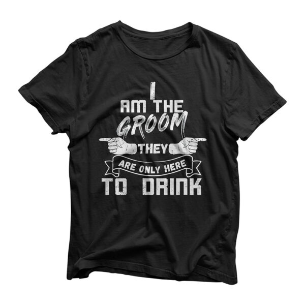 Mens I am the groom matching set triple 1/3 Funny Bachelor Party T-Shirt