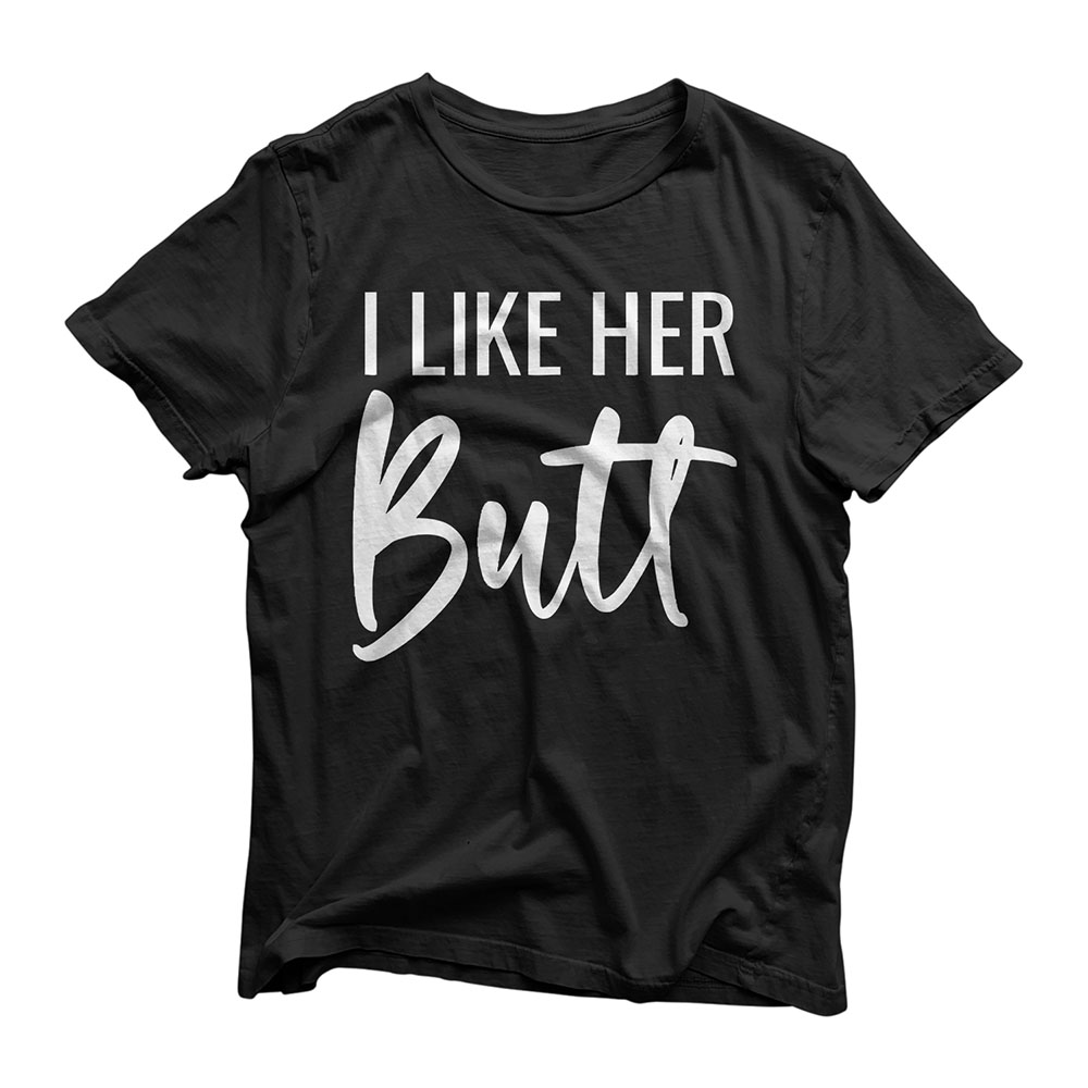 Mens I Like Her Butt I Like His Beard Matching Couples T-Shirt