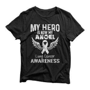 My Angel- Lung Cancer Awareness Support Ribbon T-Shirt