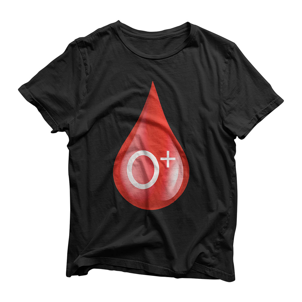 O Positive Blood Type O+ Donor Donate Blood T-Shirt