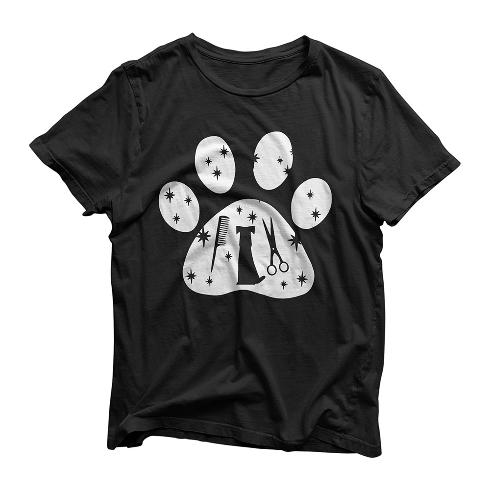 Paw Dog Groomer Gift Shirt Pet Grooming Pet Dog Lover T-Shirt