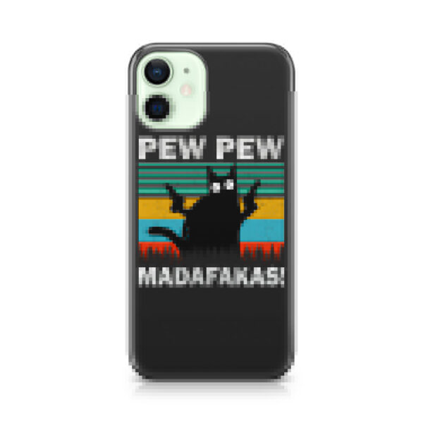 Pew Pew Madafakas Cat Crazy Vintage Funny Cat Owners Phone Case
