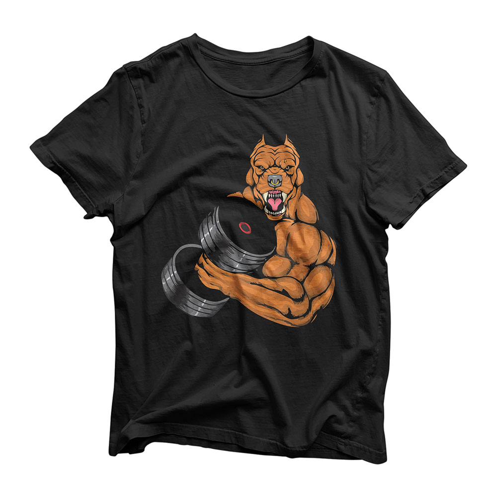 Pit Bull Gym Fitness - Weightlifting Deadlift Bodybuilding T-Shirt