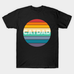 Rainbow CAT DAD Shirt, Retro CAT DAD, CAT DAD T-Shirt
