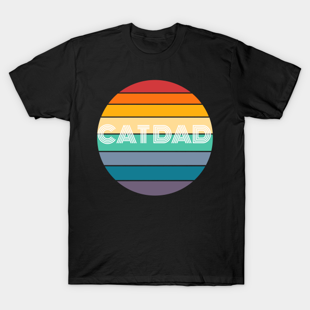 Rainbow CAT DAD Shirt, Retro CAT DAD, CAT DAD T-Shirt