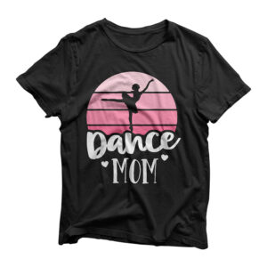Retro Dance Mom Vintage Pink Ballerina Shirt Ballet Dancer T-Shirt