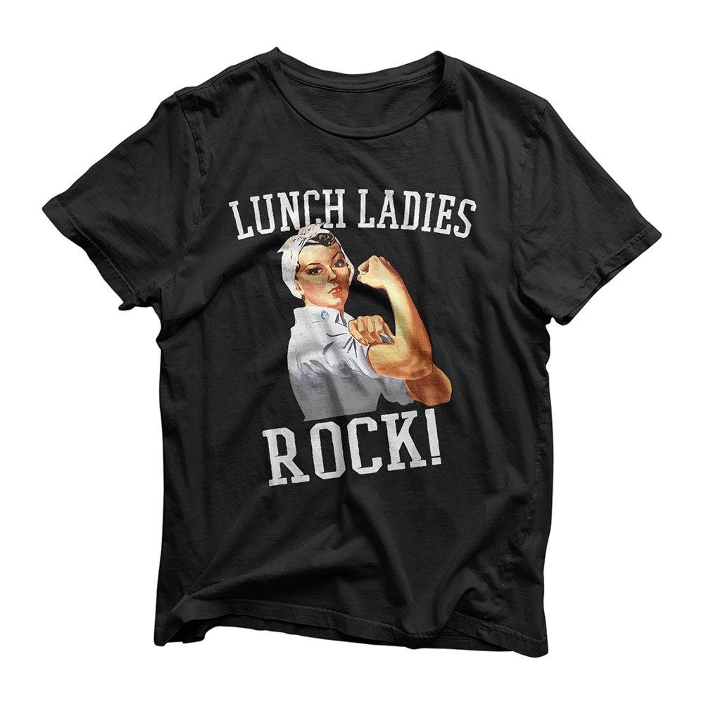 Retro Lunch Ladies Rock Cafeteria Worker Funny Lunch Lady T-Shirt