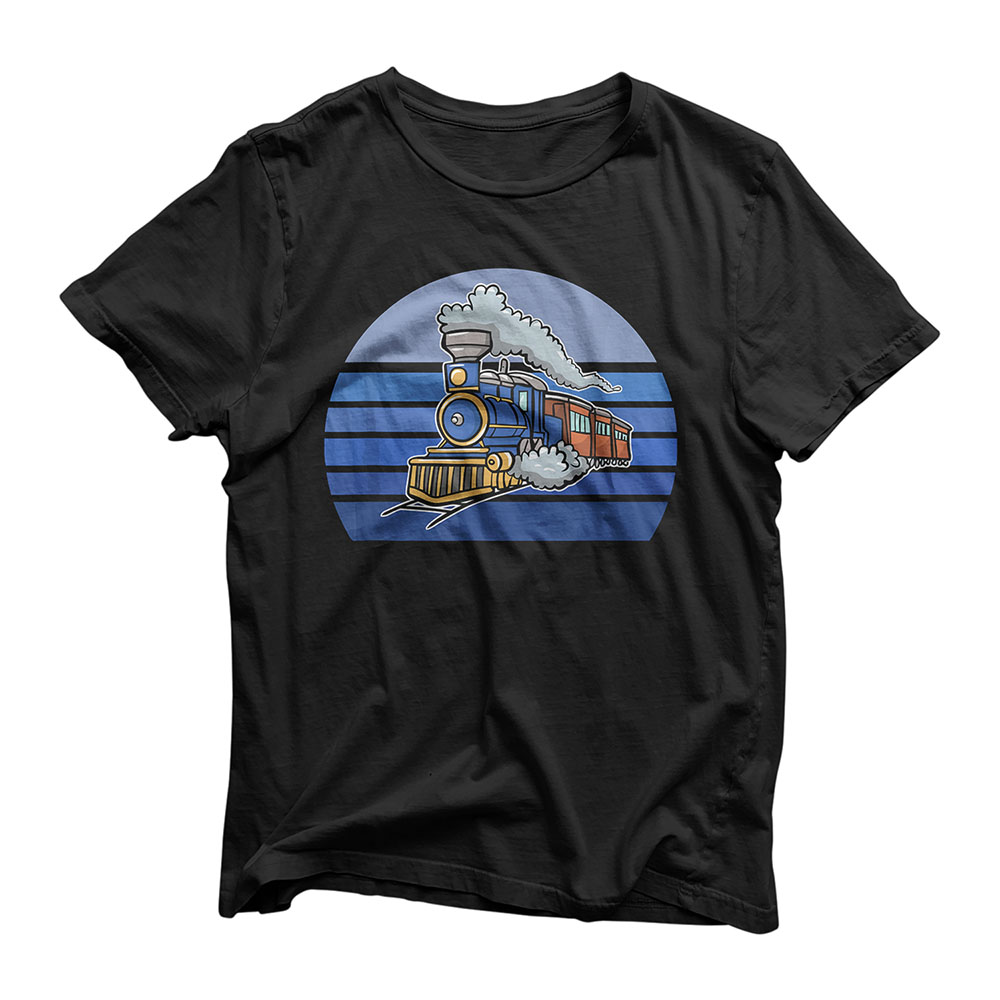 Retro Train Conductor Model Railroad Engineer Fanatic Gift T-Shirt