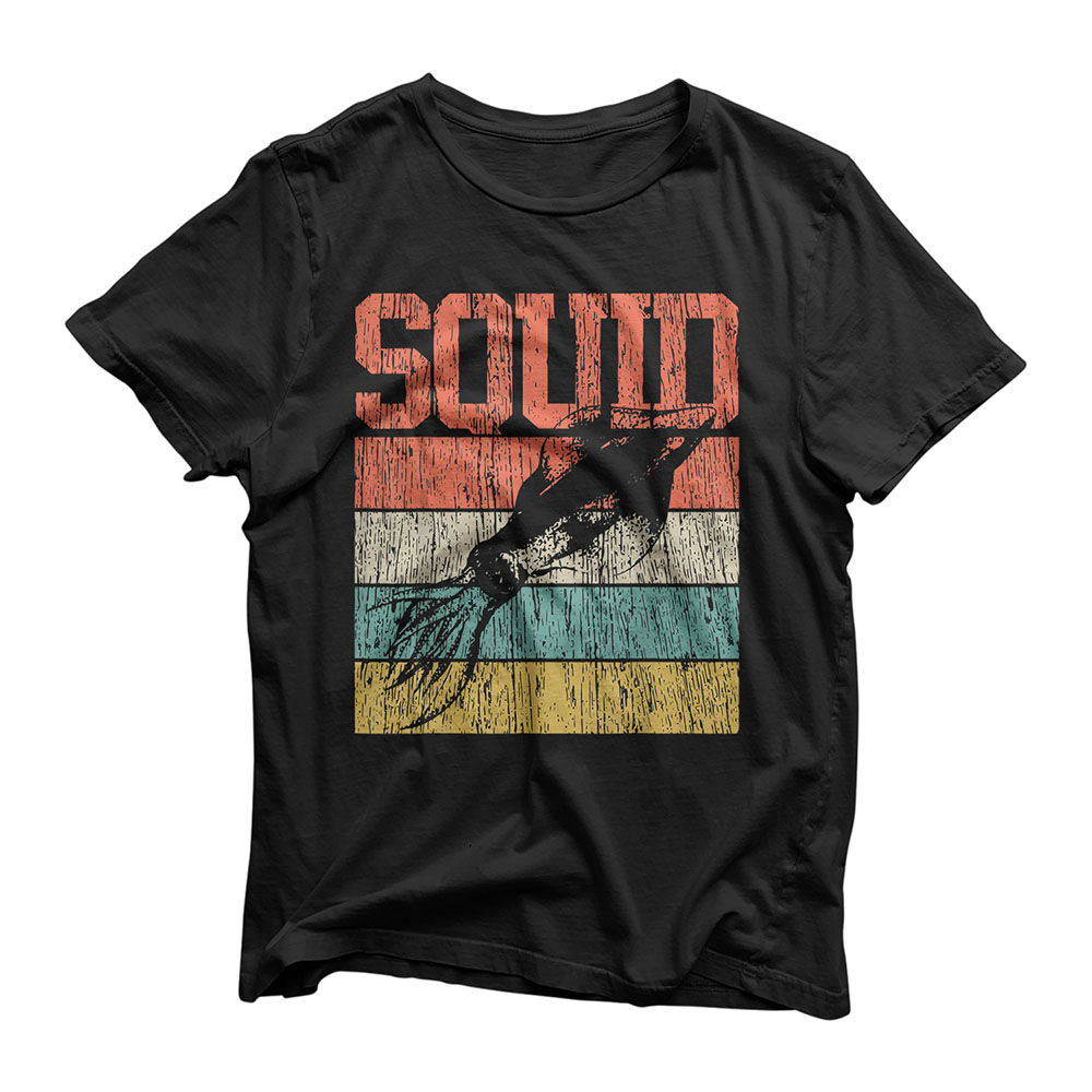 Squid Retro Vintage Marine Biologist T-Shirt
