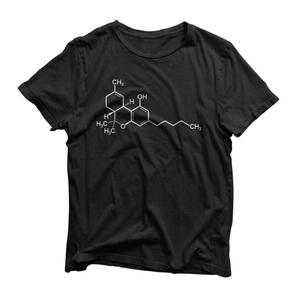 THC Molecule Cannabis Weed Smoker Funny Gift T-Shirt