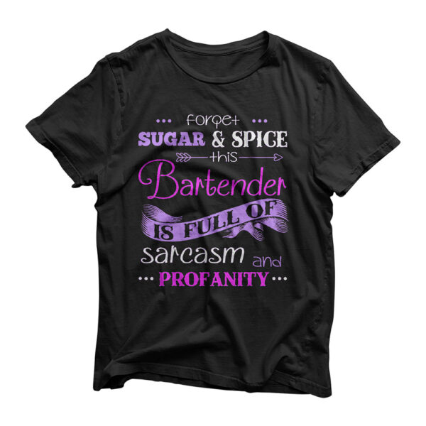 This Bartender is Full of Sarcasm Funny Bartender T-Shirt