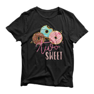 Two Sweet Birthday Girl Donut Birthday Party Theme Family 2 T-Shirt