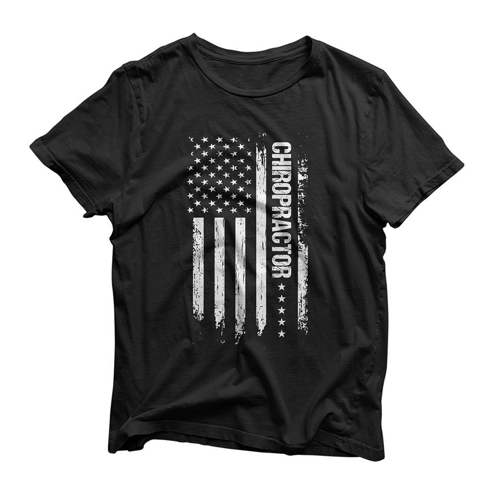 United States Flag Chiropractor Chiropractics Practitioner T-Shirt