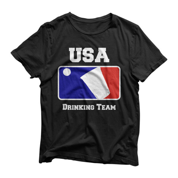 USA Drinking Team Funny Party Beer Pong Game T-Shirt