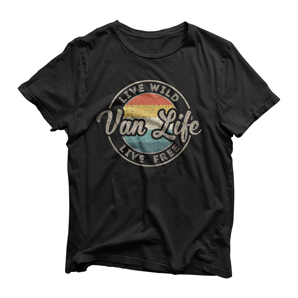 Van Life Clothing Retro Vintage Van Dwellers Vanlife Nomads T-Shirt