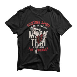 Vintage Muay Thai Kickboxing Fighter Training Workout T-Shirt