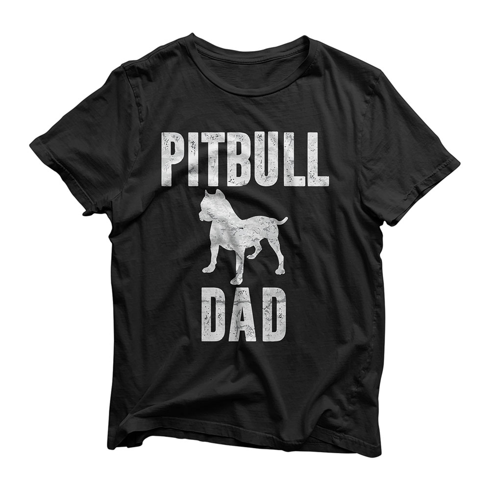 Vintage Pitbull Dad Gift Dog Lover Pet Daddy Pit bull Father T-Shirt