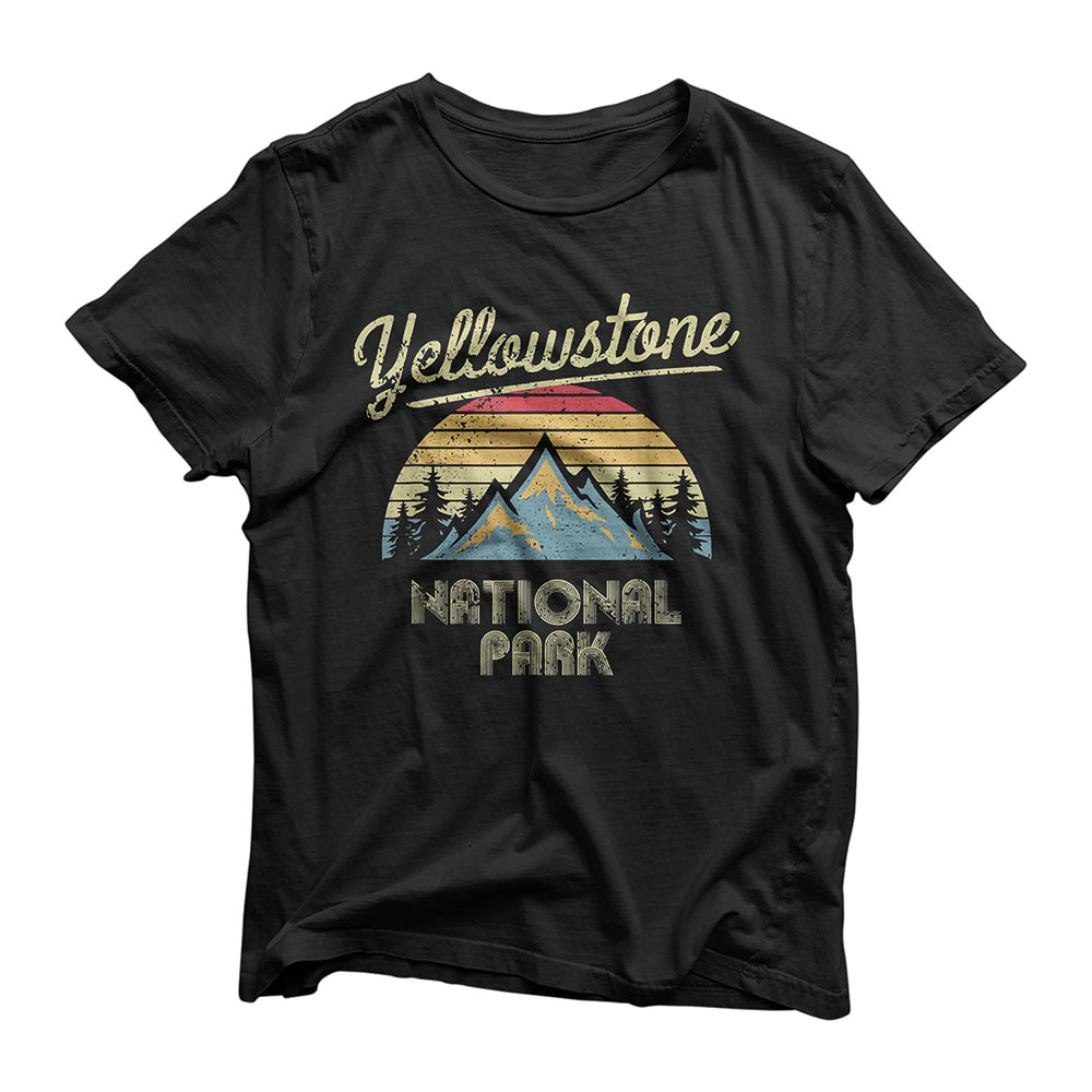 Vintage Retro Yellowstone National Park T-Shirt