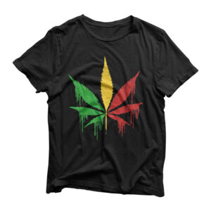 Weed Leaf Rastafari Reggae Music Rasta Ganja Pot Stoner Gift T-Shirt