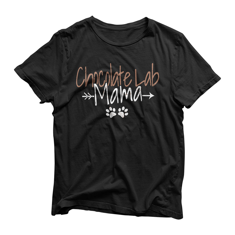Womens Chocolate Lab Mama T-Shirt