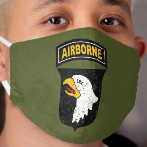 101st Airborne Division 'Screaming Eagles' Insignia Cloth Face Mask