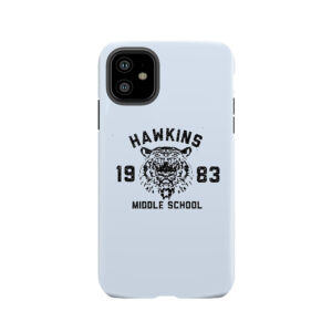 110. Stranger Things Hawkins Middle School Black Version Tough Phone Case