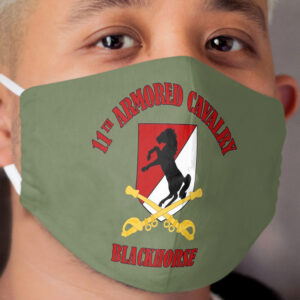 11th Armored Cavalry - Blackhorse Cloth Face Mask