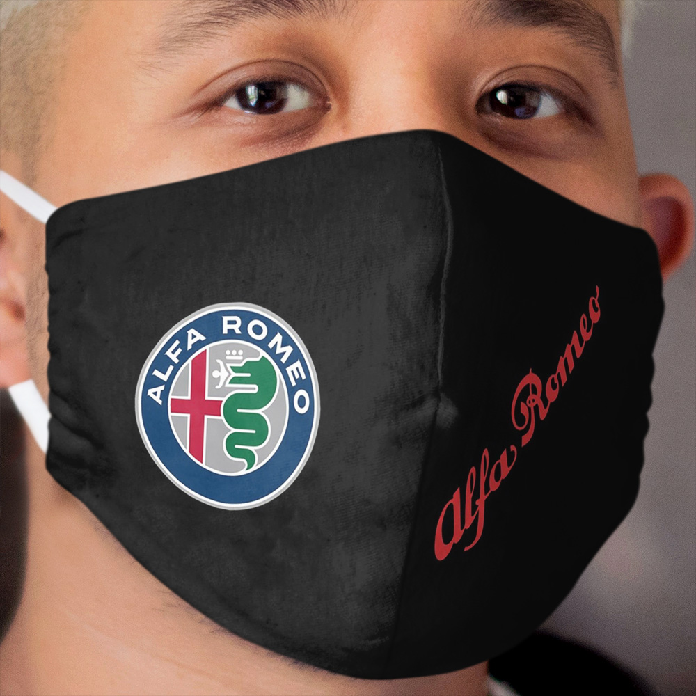 2015 Alfa Badge & Script-Color/Black Cloth Face Mask