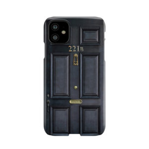 221B Baker Street Black Wood Door Phone Case