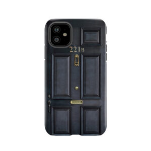 221B Baker Street Black Wood Door Tough Phone Case