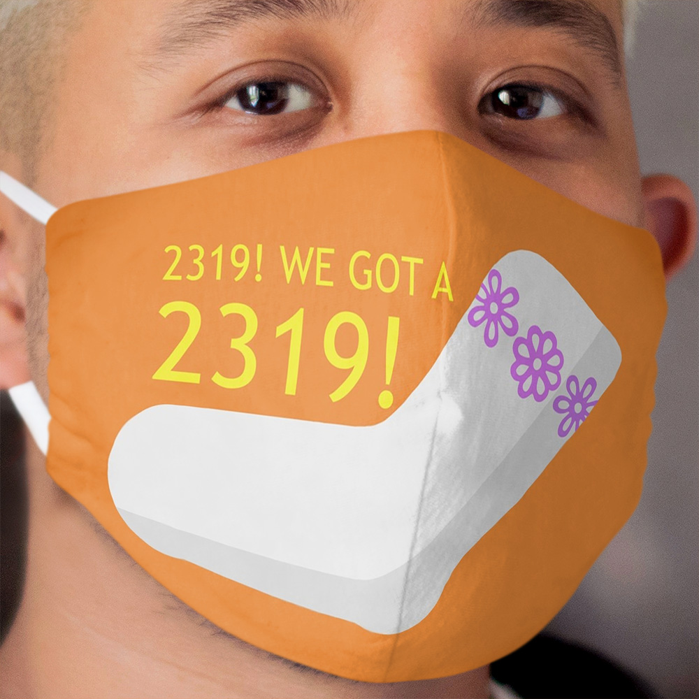 2319 Monster sock Cloth Face Mask