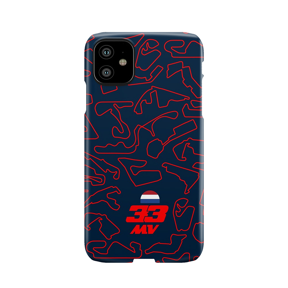 33 Mv - Dark Blue Circuits Pattern Phone Case