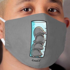4 Moles Per Litre Chemistry Science Joke Cloth Face Mask