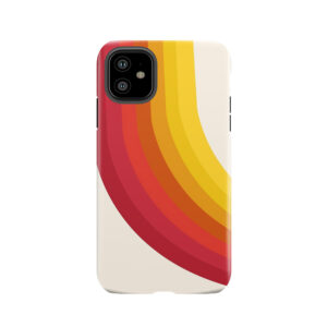 4-Sho - Retro 70S Style Throwback Vibes 1970's Trendy Decor Art Minimalist Rainbow Stripes Tough Phone Case