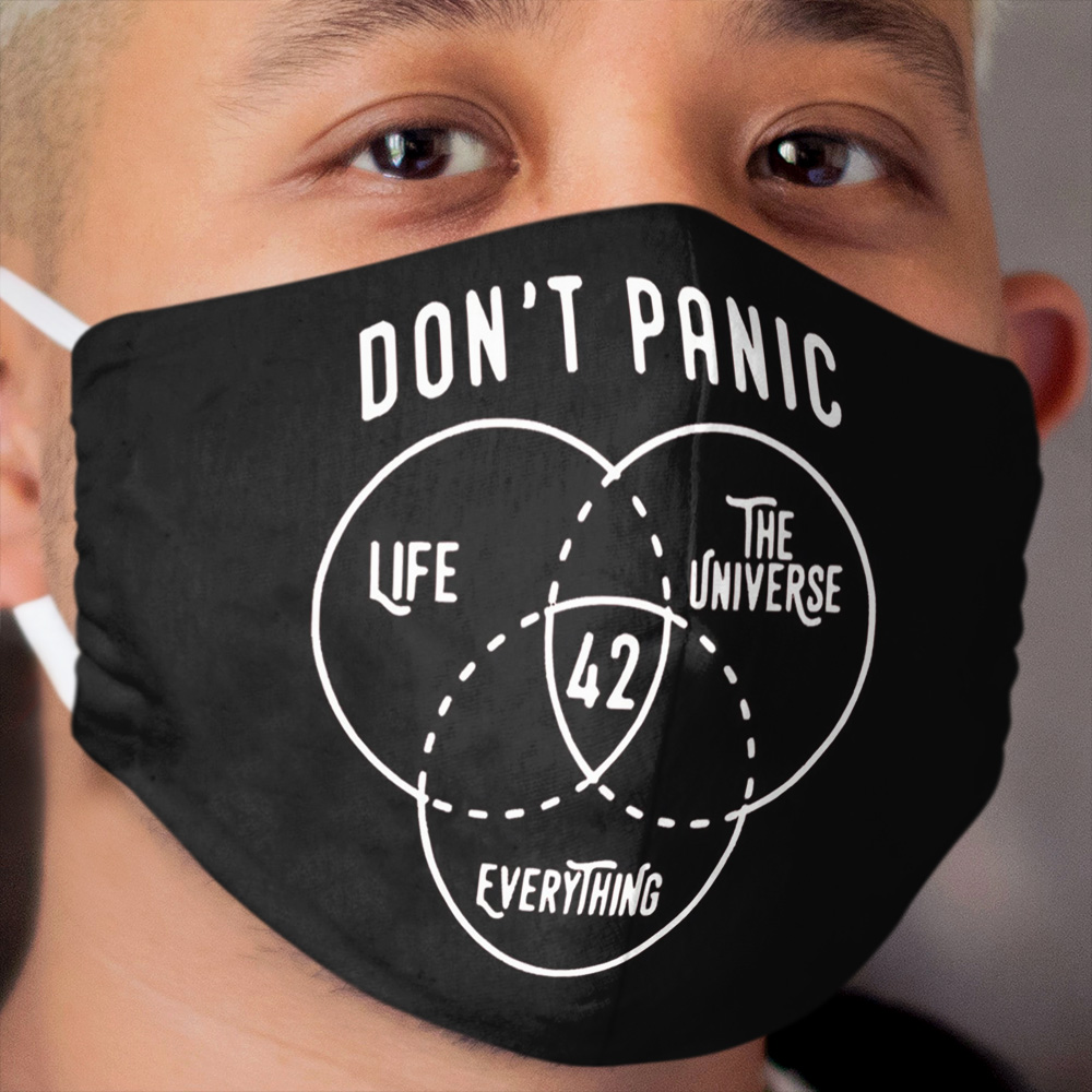 42 is the Answer Hitchhiker's Guide to the Galaxy Cloth Face Mask