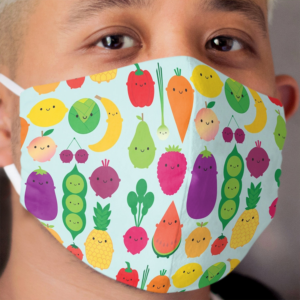 5 A Day Fruit & Vegetables Cloth Face Mask