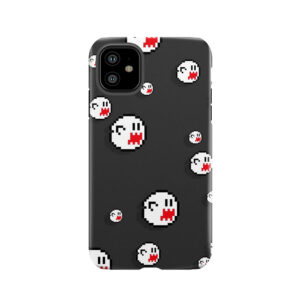 8Bit Ghost Phone - Flat Grey Tough Phone Case